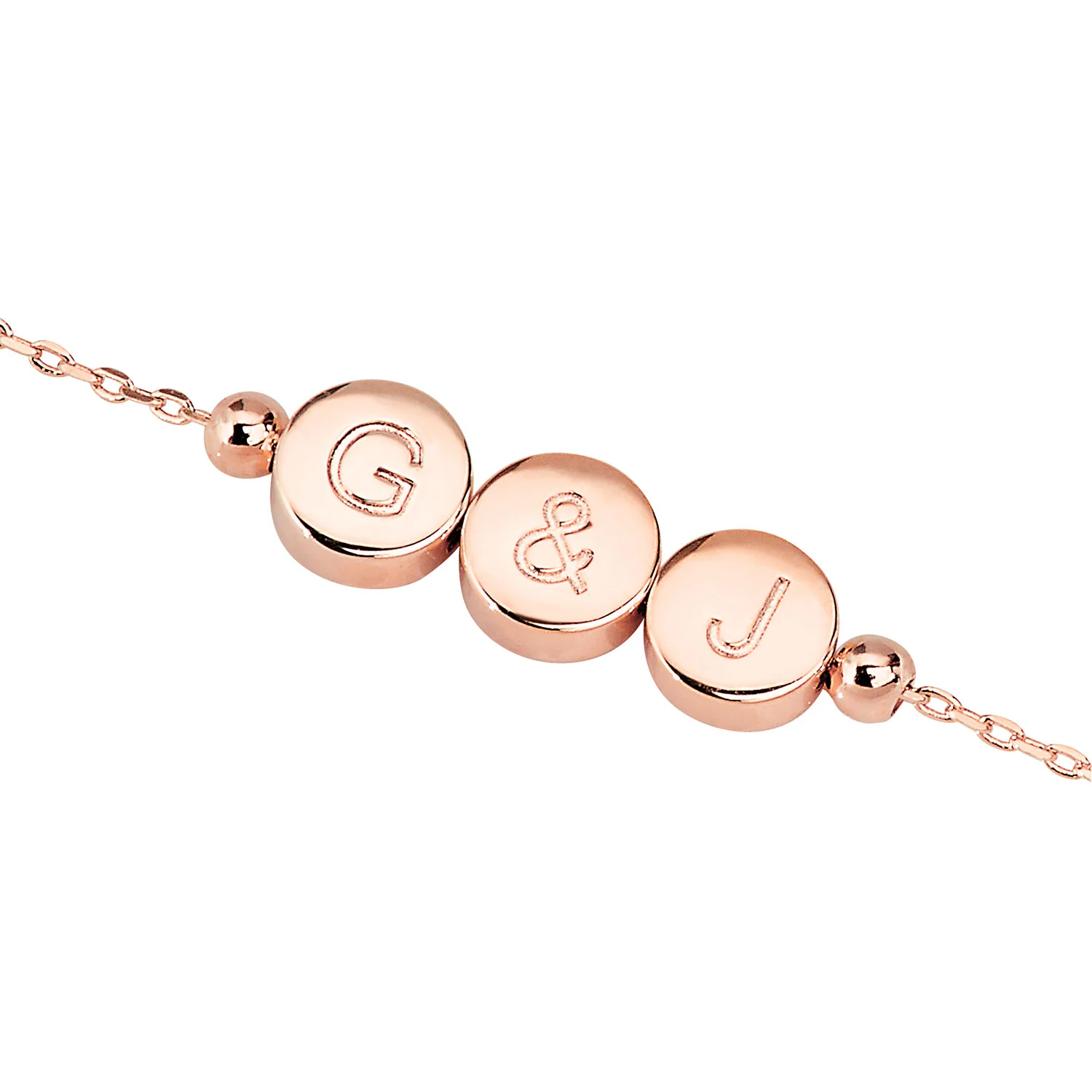 Engraved Slider Charms Station Bracelet - Image 6