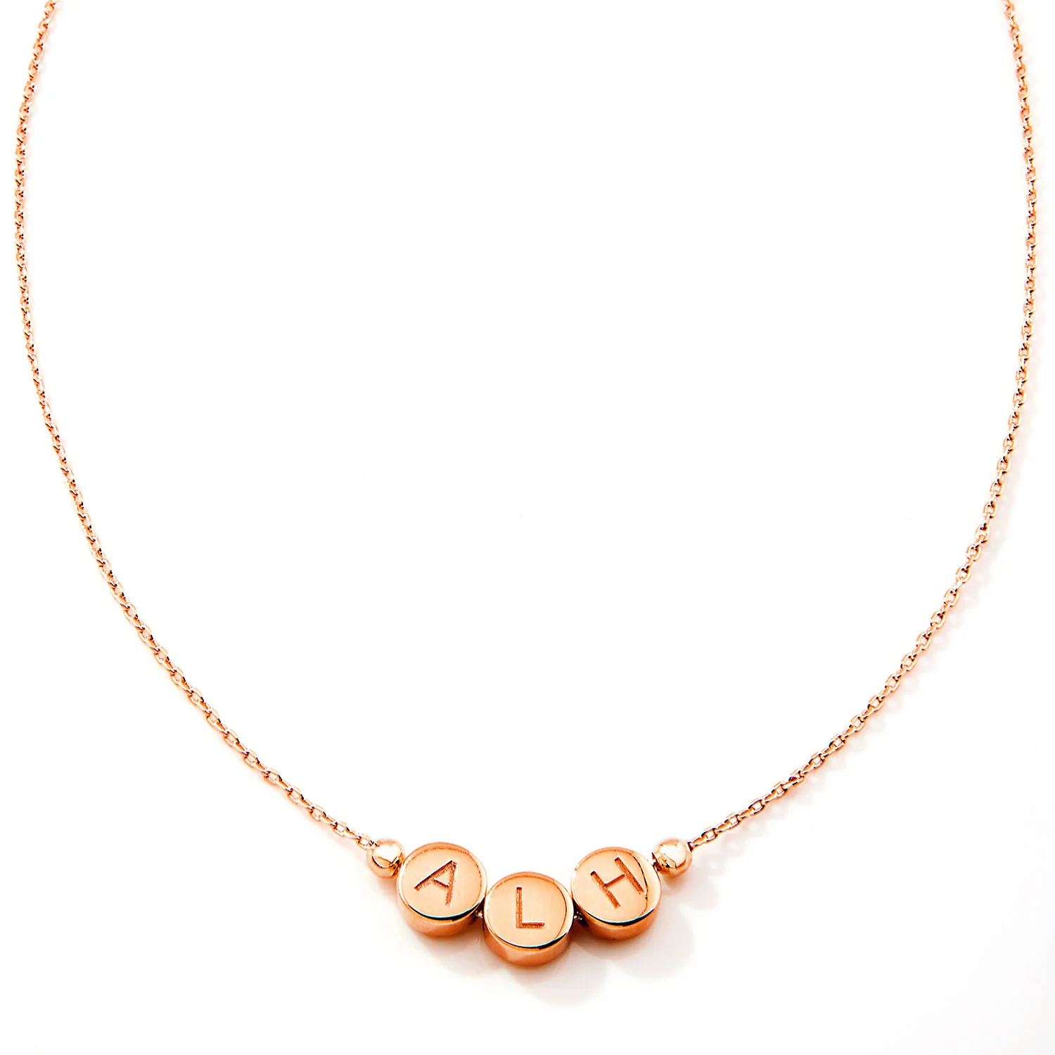 Engraved Slider Charms Station Necklace - Image 6