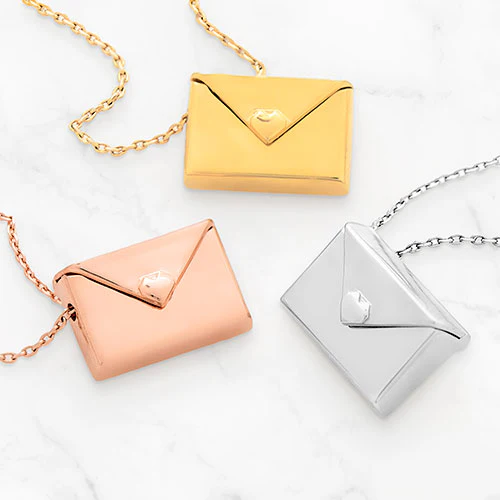 Envelope with Engraved Message Inside Necklace - Image 2