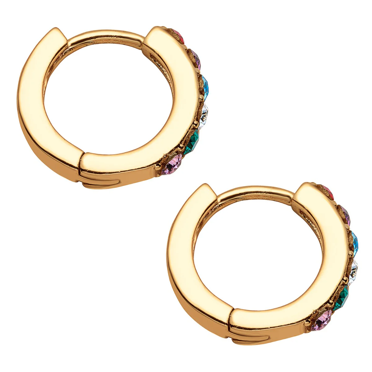Family Birthstone Huggie Hoop Earrings - Image 5