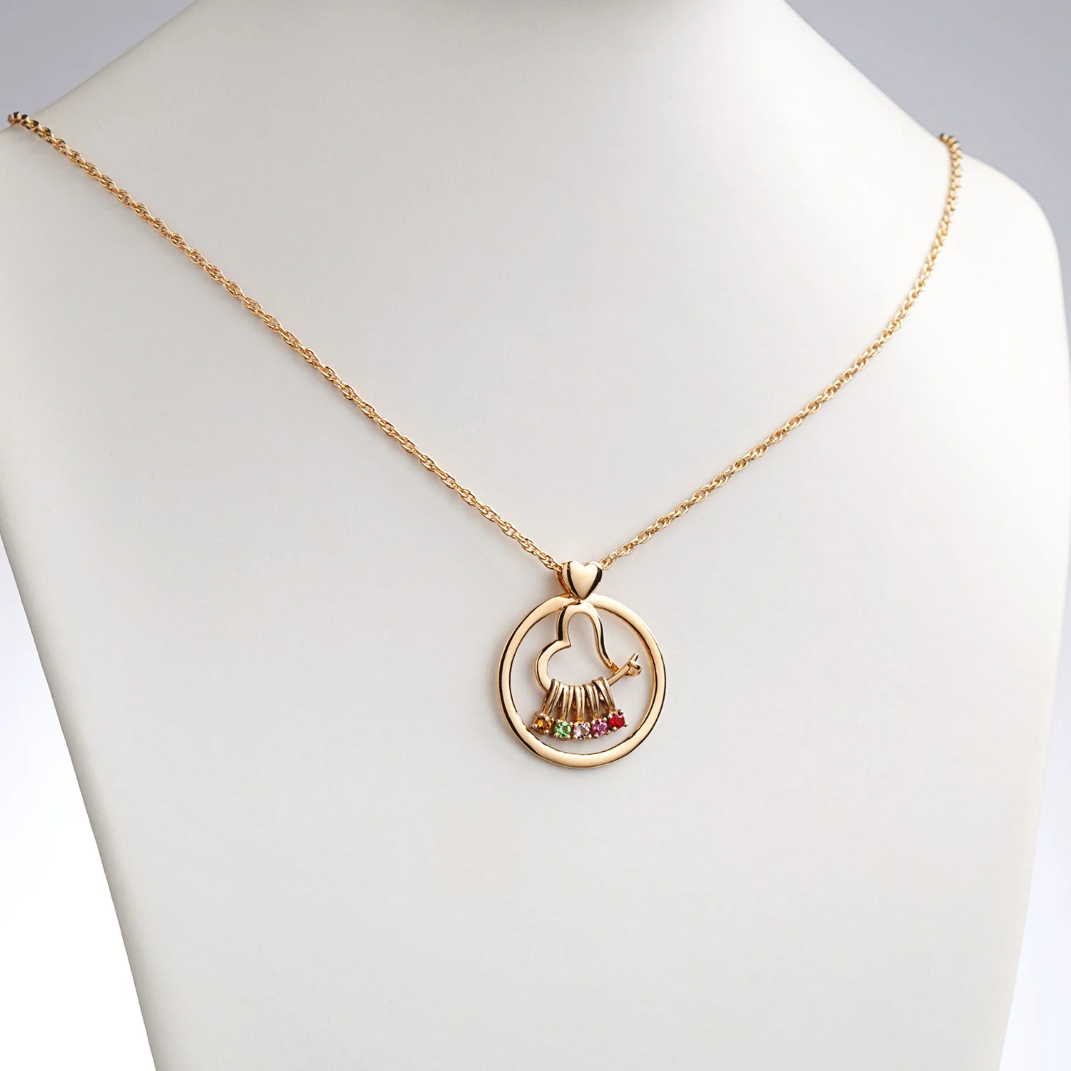 Family Circle and Heart Slider Pendant - Image 2