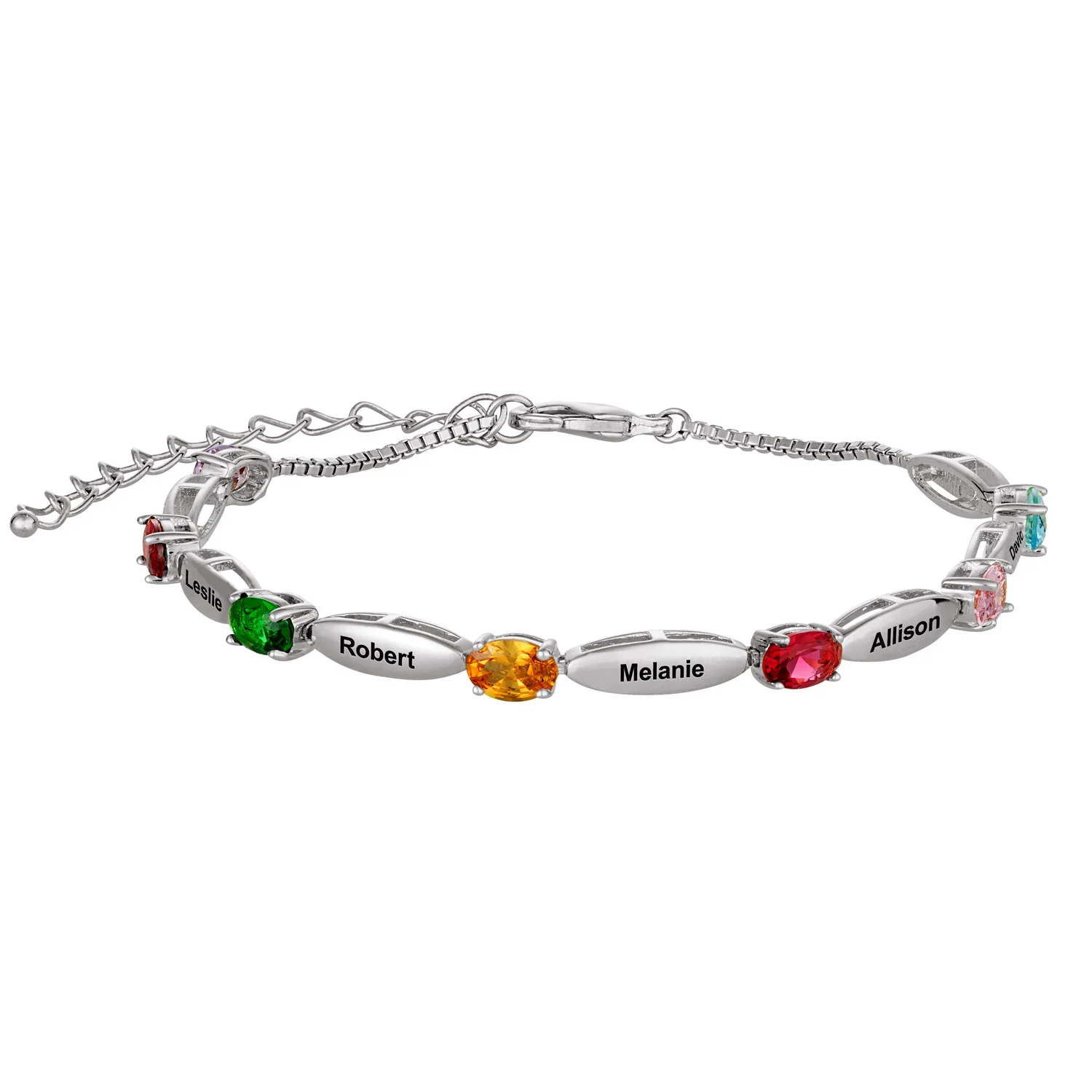 Family Name and Birthstone Bracelet