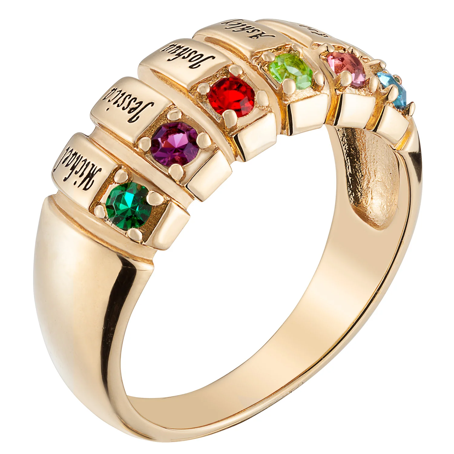 Family Name and Birthstone Ring - Image 2