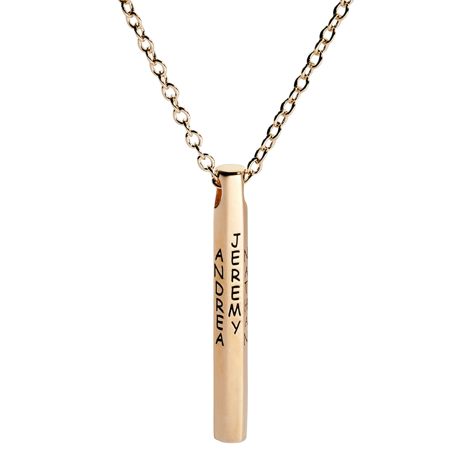 Family Name Hexagon Bar Pendant - Image 3