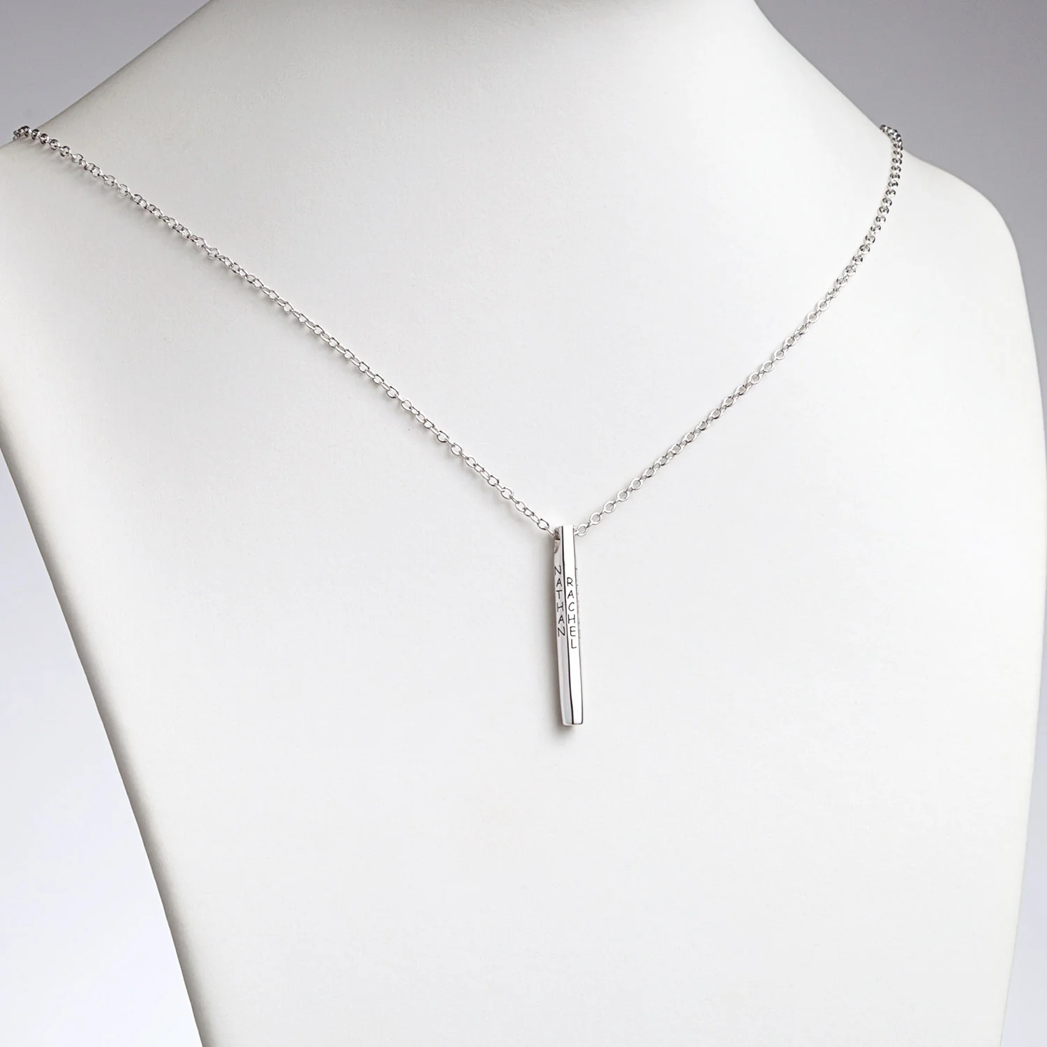 Family Name Hexagon Bar Pendant - Image 3