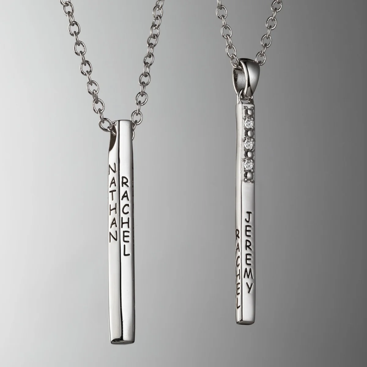 Family Name Hexagon Bar Pendant - Image 4