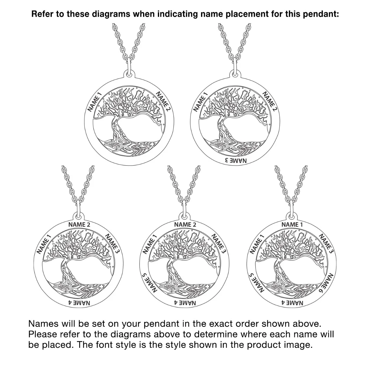 Family Name Tree of Life Necklace - Image 5
