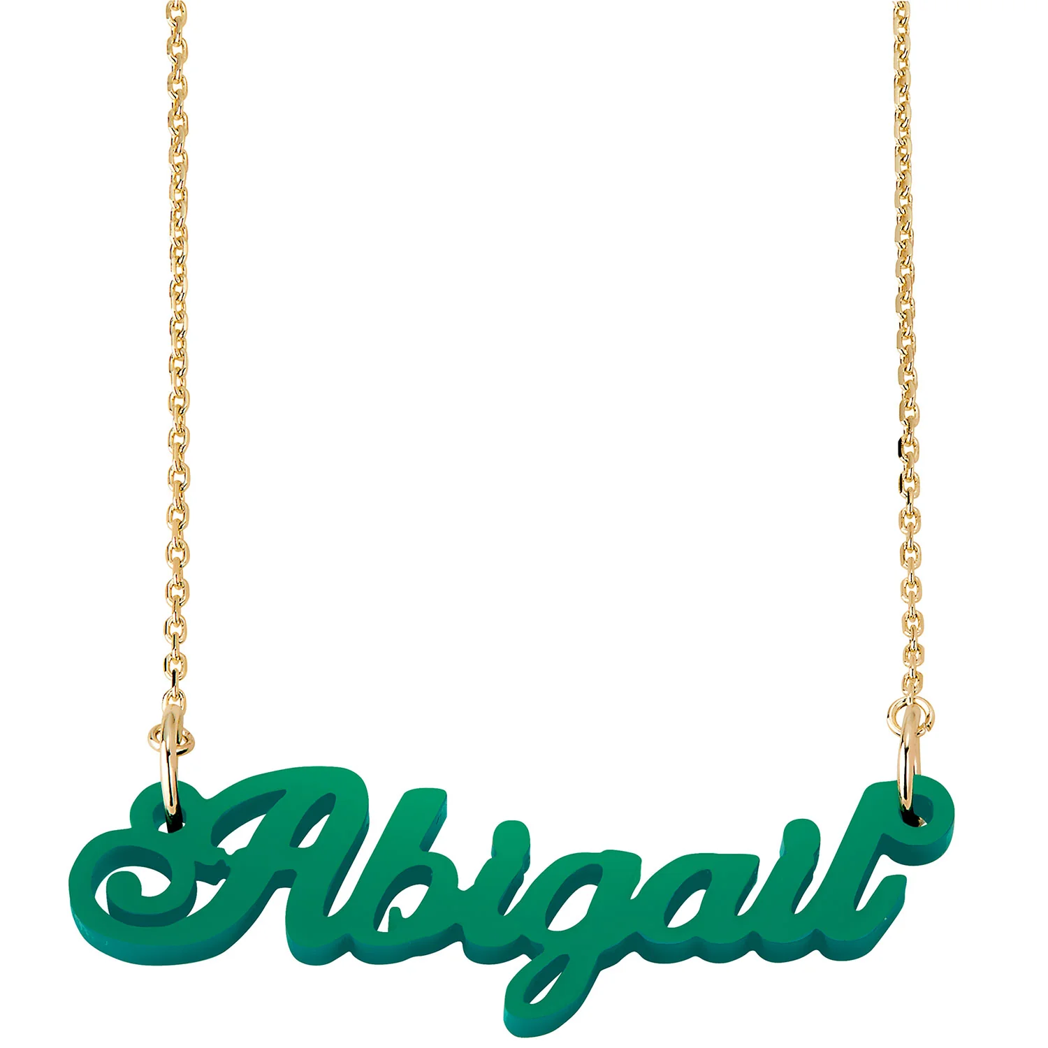 Fancy Script Acrylic Name Necklace - Image 4