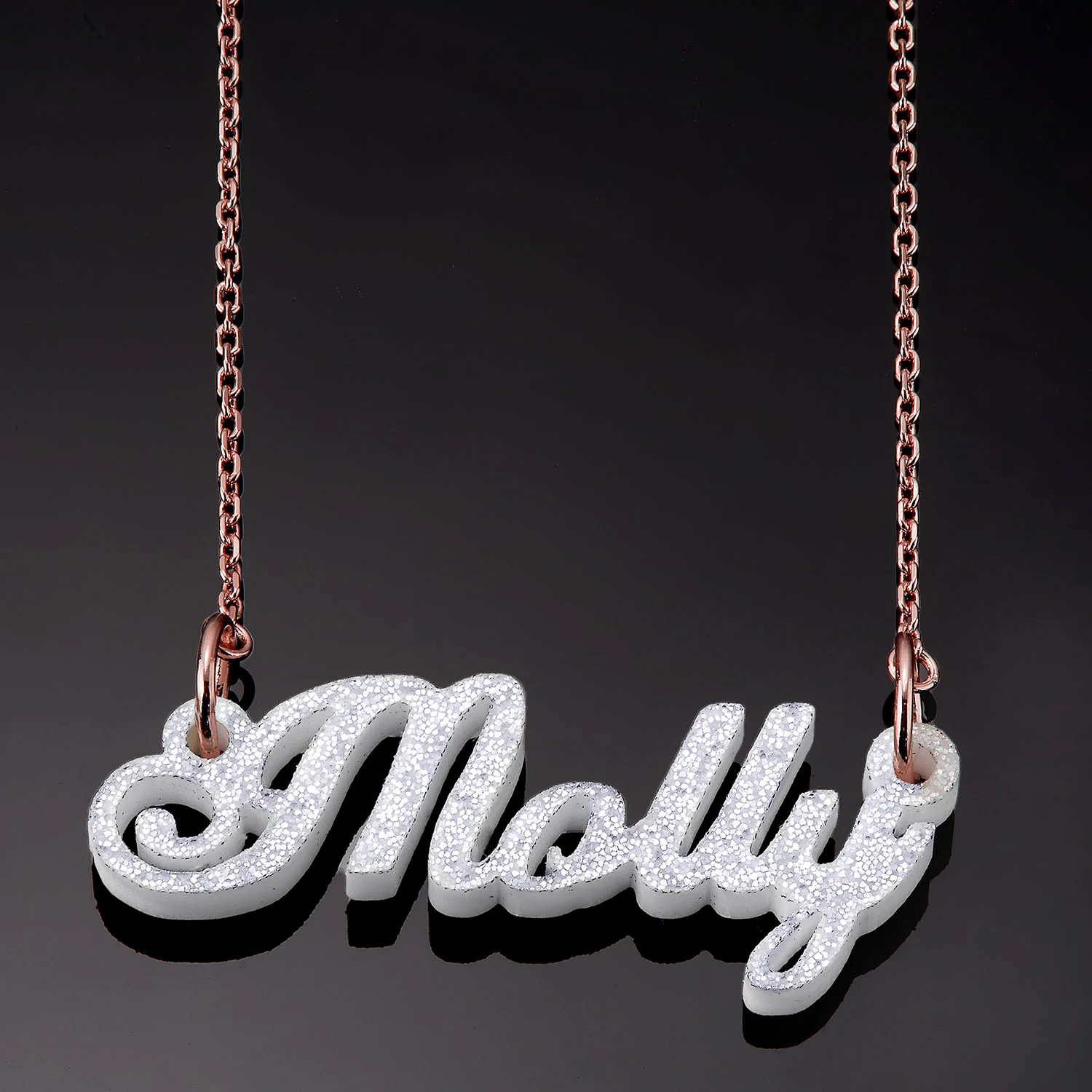 Fancy Script Acrylic Name Necklace - Image 5