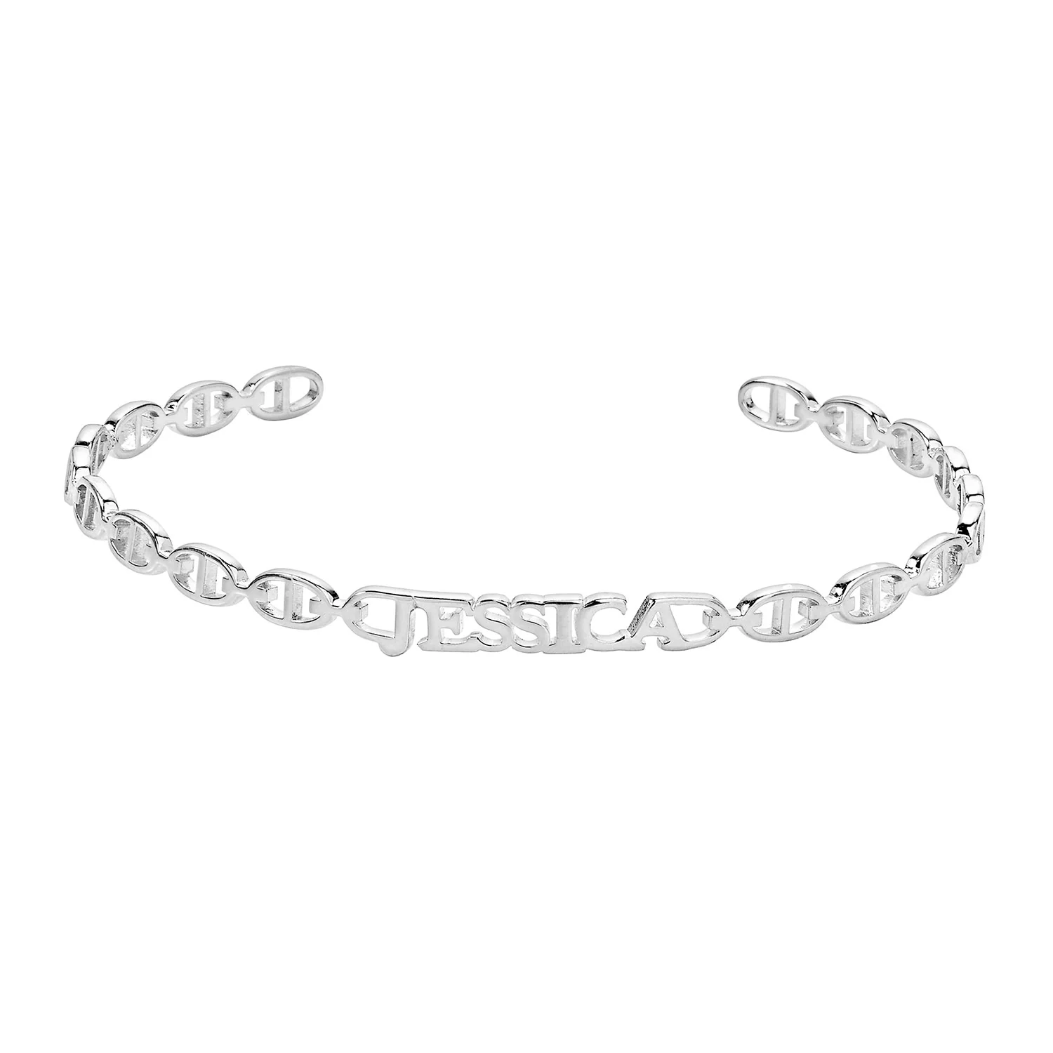 Frozen Mariner Chain Name Cuff Bracelet - Image 3