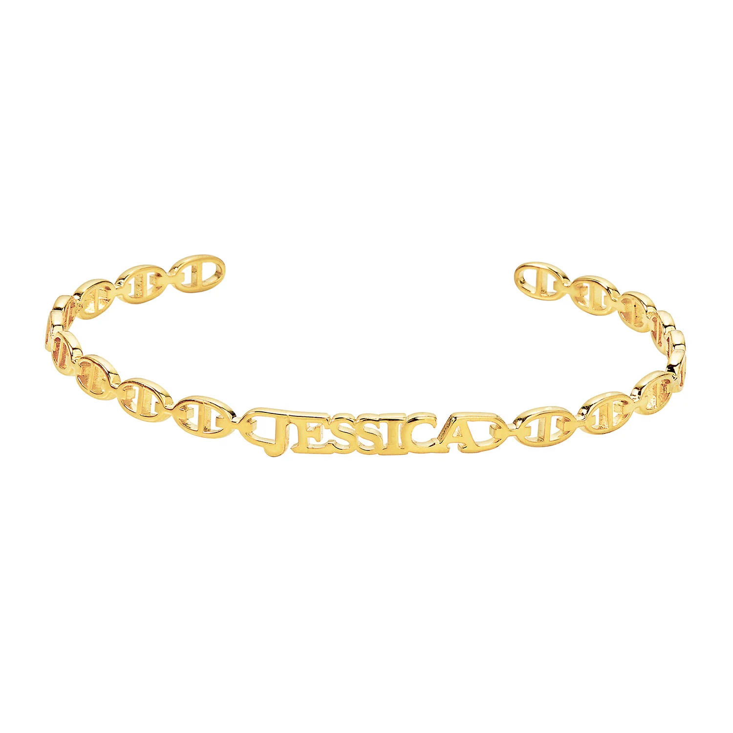 Frozen Mariner Chain Name Cuff Bracelet - Image 5