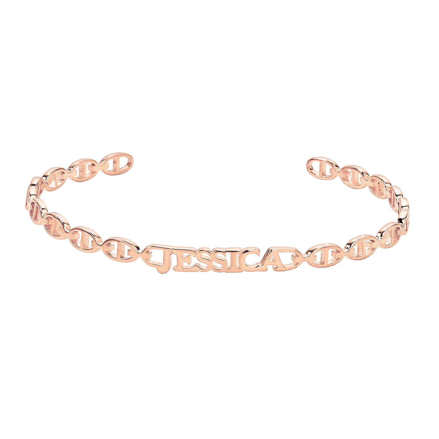 Frozen Mariner Chain Name Cuff Bracelet - Image 7