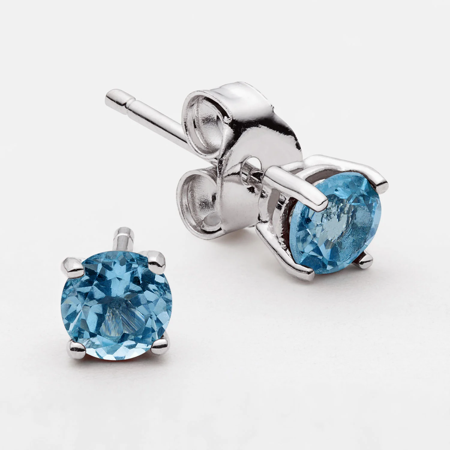 Genuine Blue Topaz and Diamond Accent Bracelet and Earring Set - Image 4