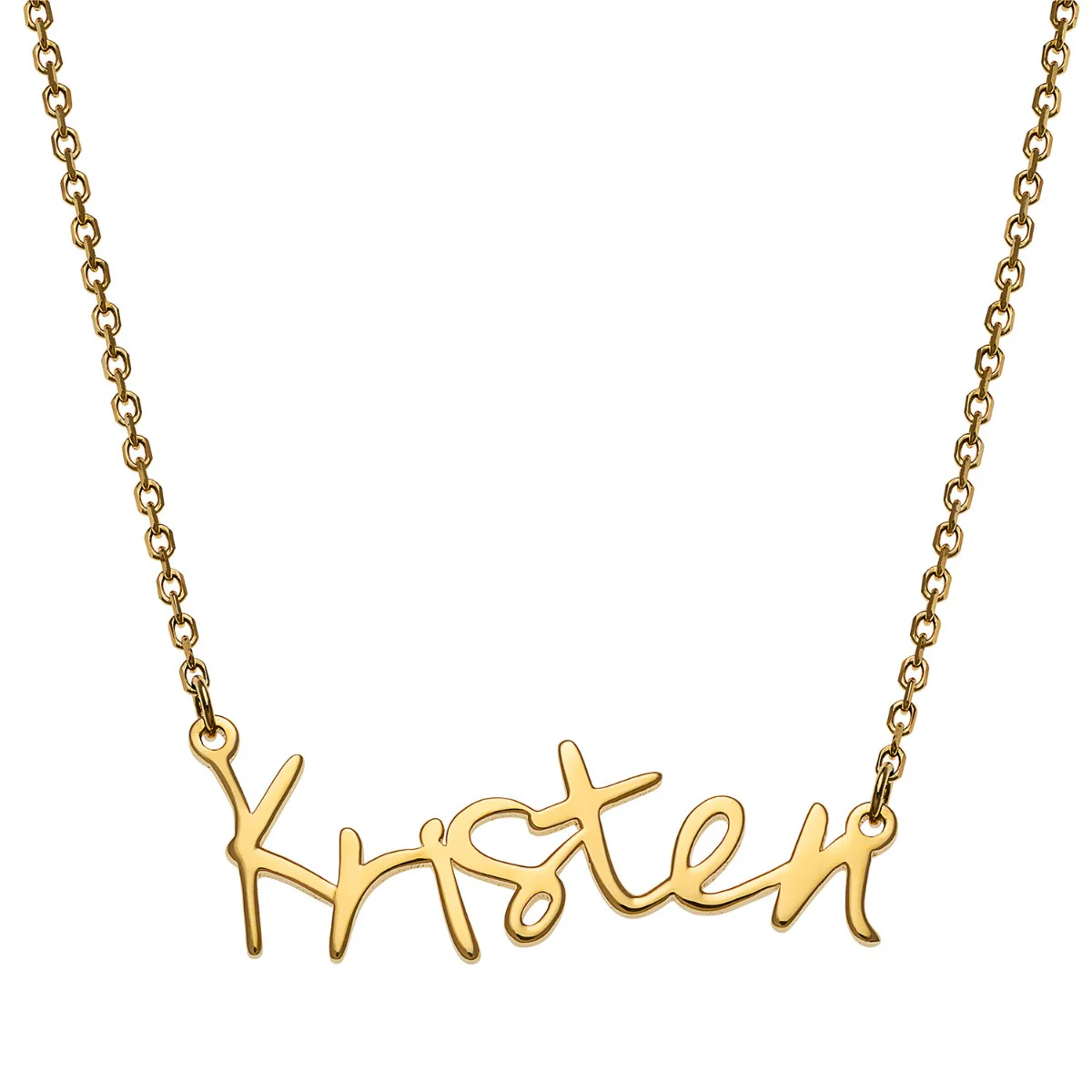 14K Gold over Sterling Fancy Name Necklace