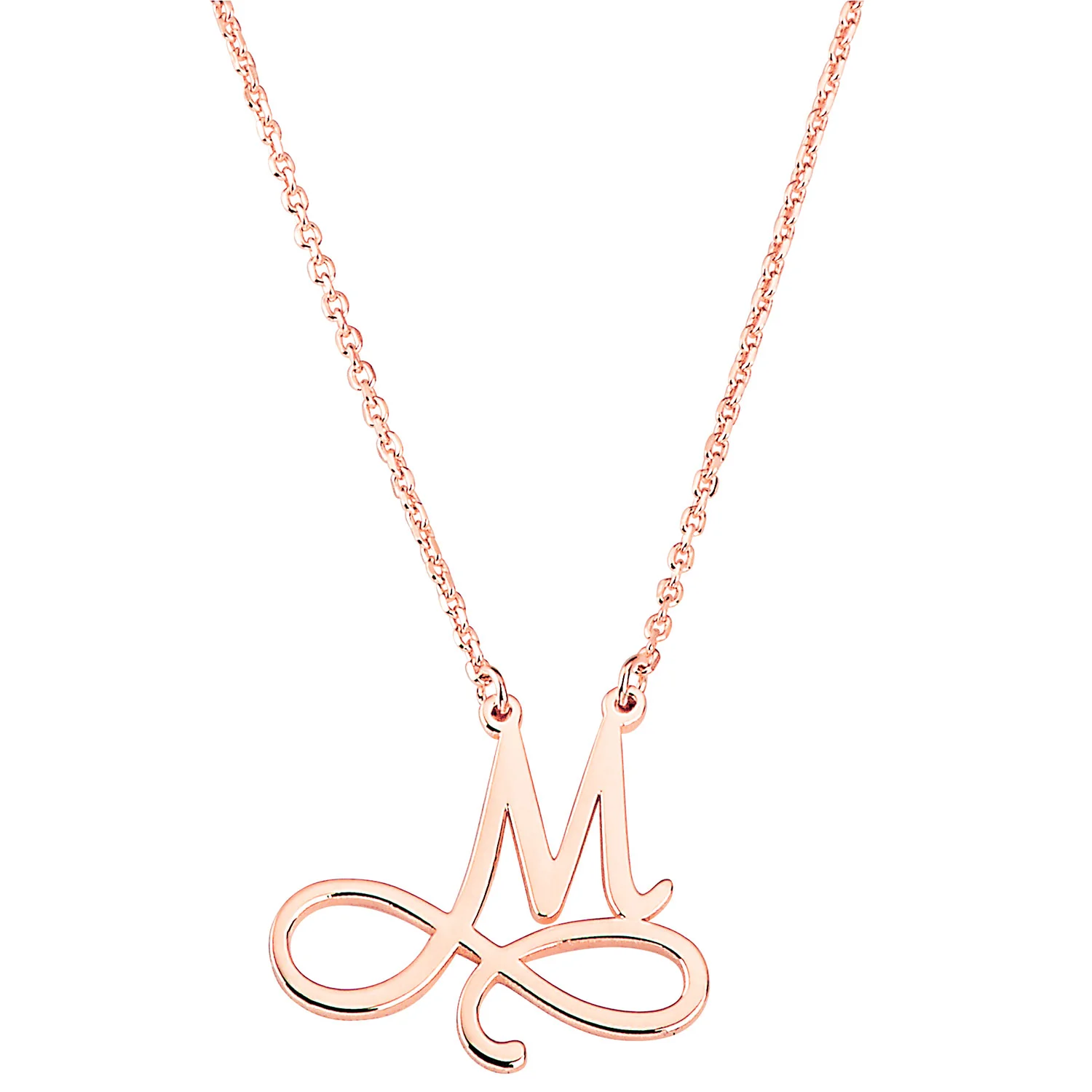 Sterling Silver Infinity Initial Pendant - Image 5