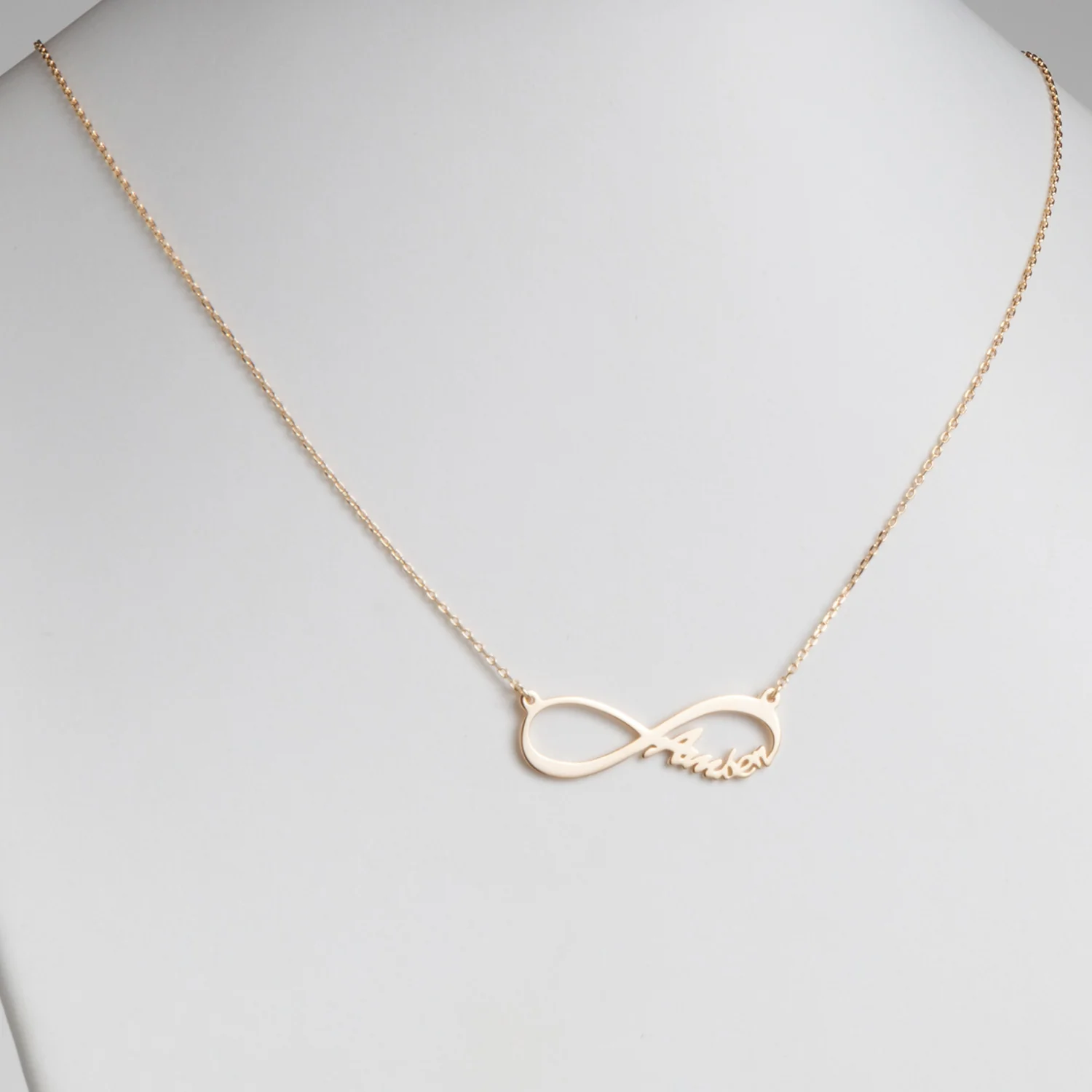 14K Gold over Sterling Infinity Name Necklace - Image 2