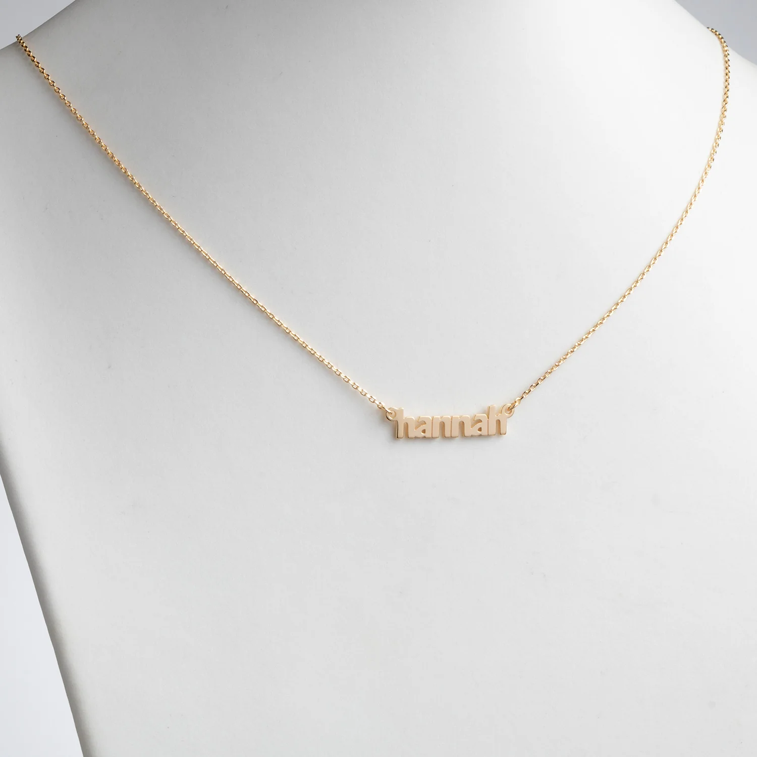 14K Gold over Sterling Lowercase Name Necklace - Image 2