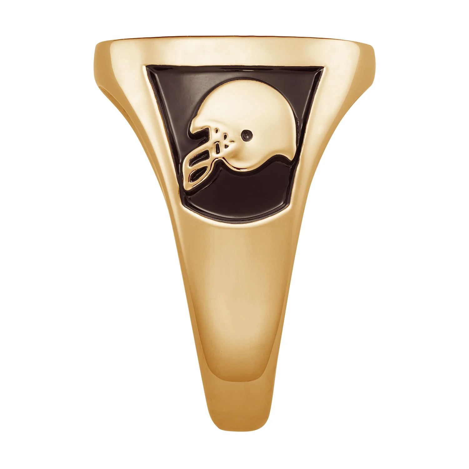 14K Gold over Sterling Men's Monogram Oval Class Ring - Image 3