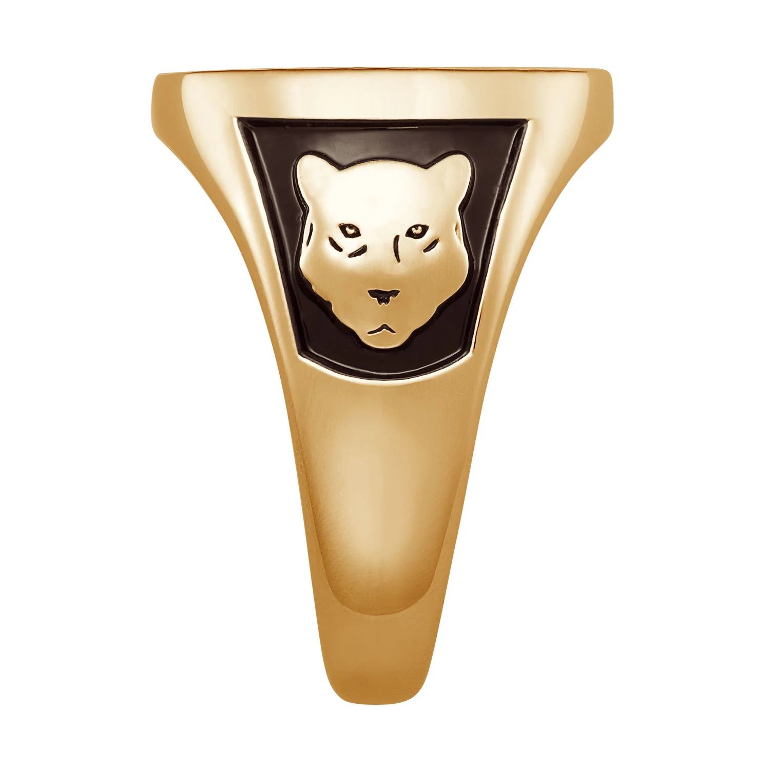 14K Gold over Sterling Men's Monogram Oval Class Ring - Image 4