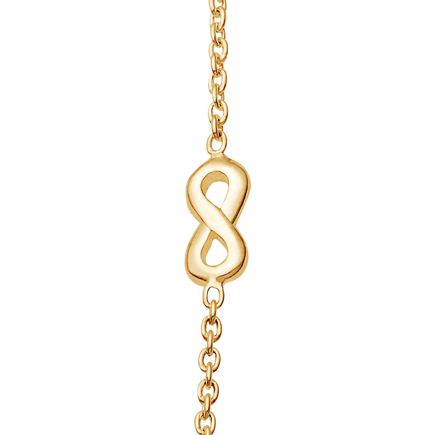 14K Gold over Sterling Mini Name Pendant on 16+2" Infinity Chain Necklace - Image 2