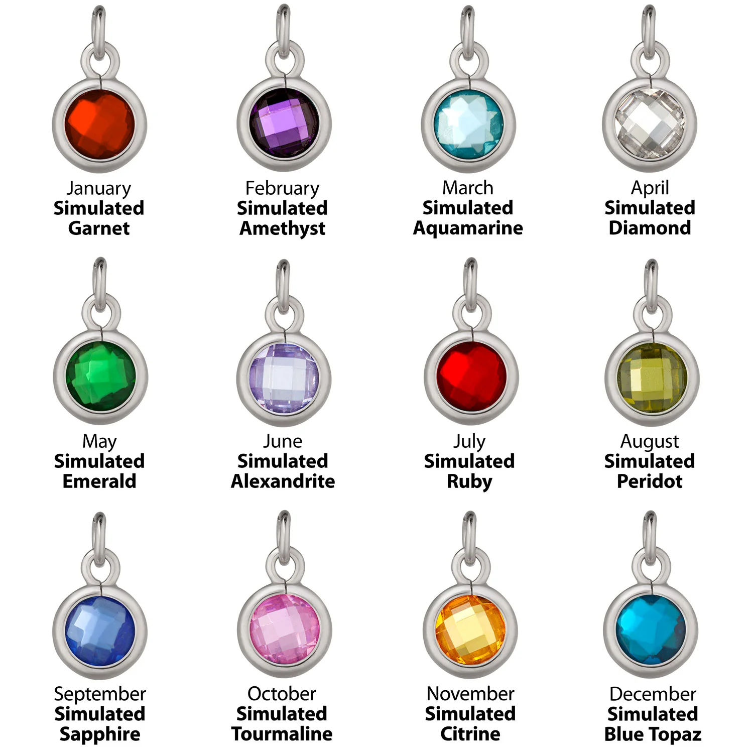 14K Gold over Sterling Name and Birthstone Adjustable Y Necklace - Image 4