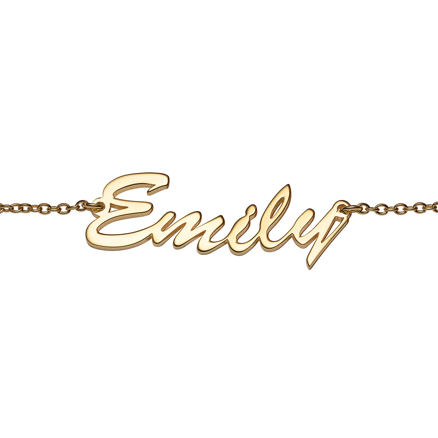 14K Gold over Sterling Pers Hollywood Script Name Anklet - Image 3