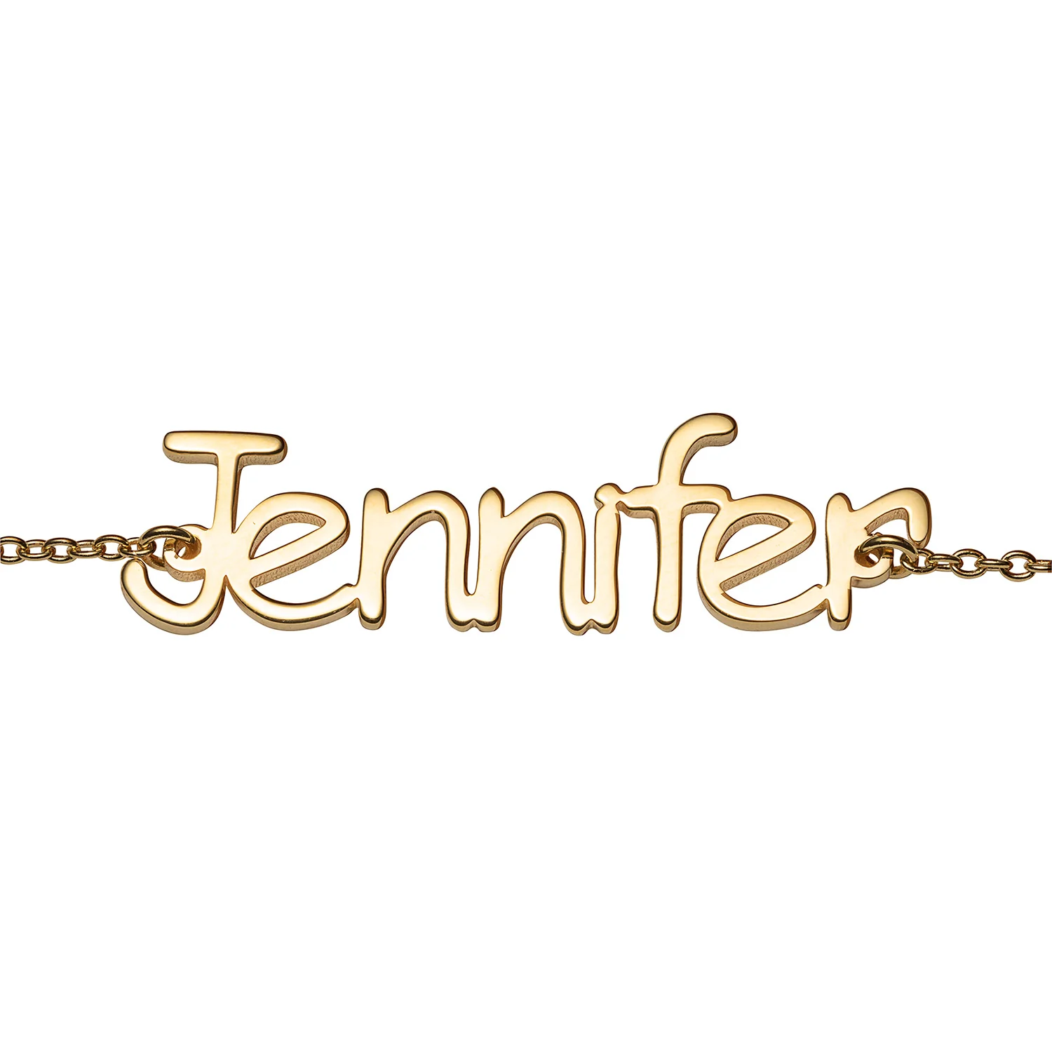 14K Gold over Sterling Personalized Name Anklet - Image 3