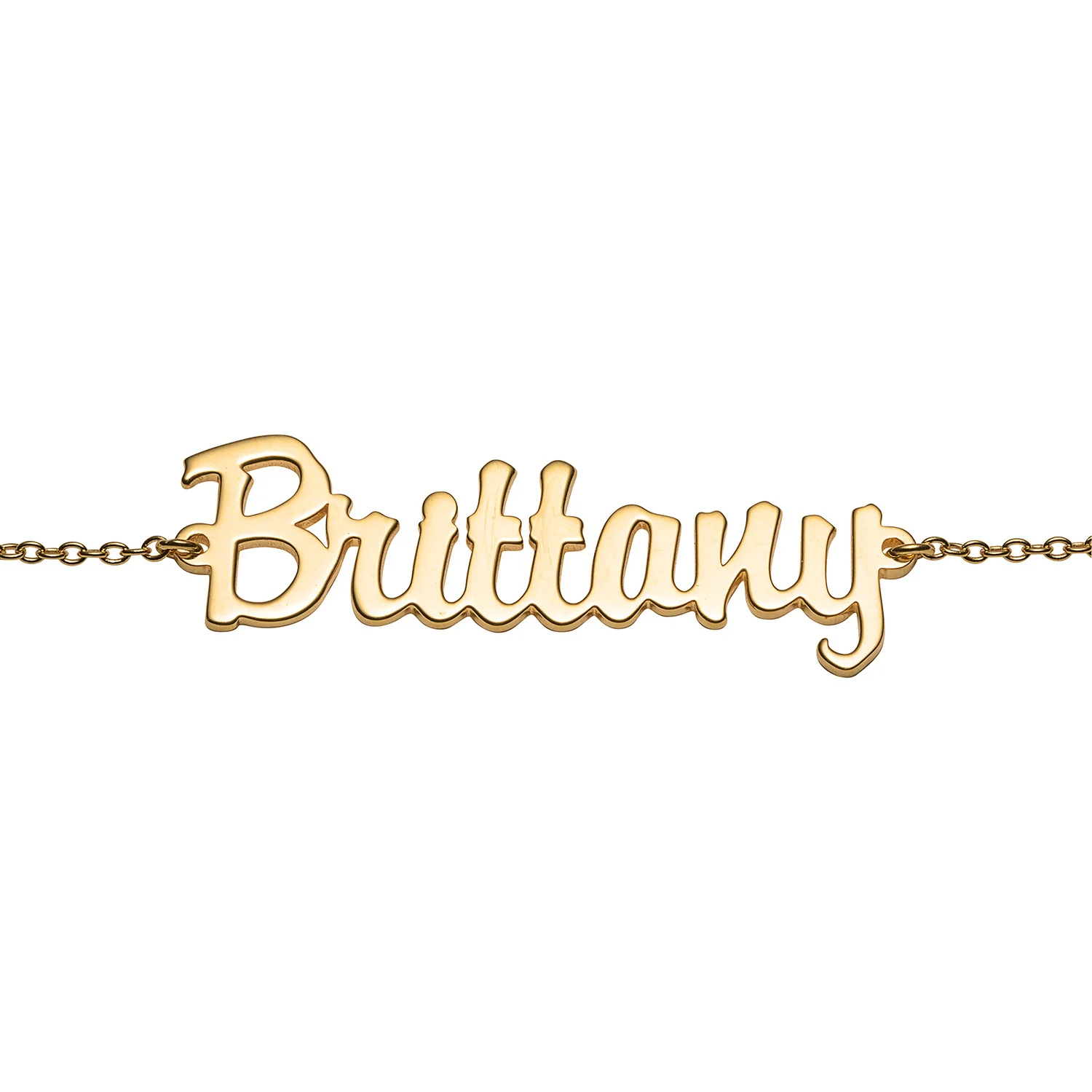 14K Gold over Sterling Personalized Name Anklet - Image 3