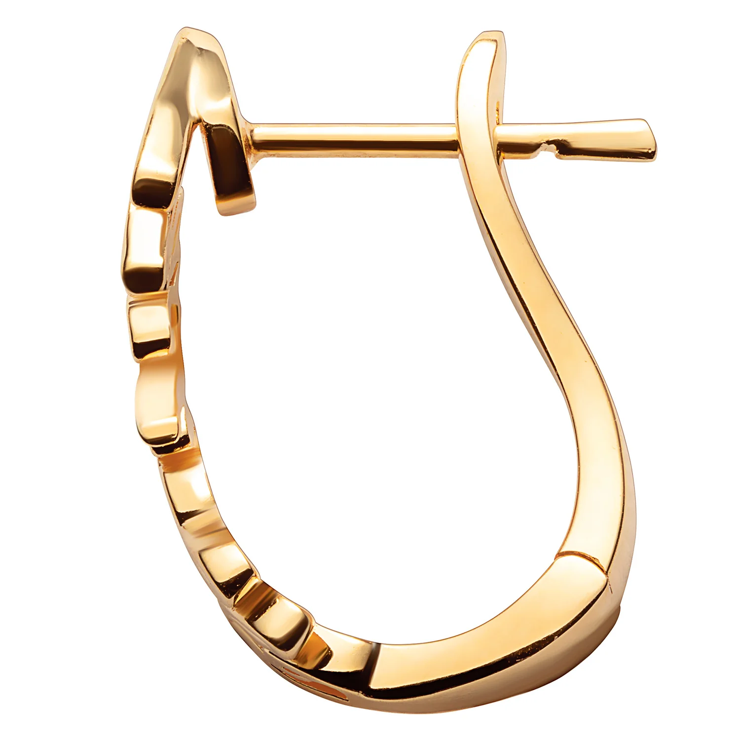 14K Gold over Sterling Script Name Post Clip Earring - Image 2