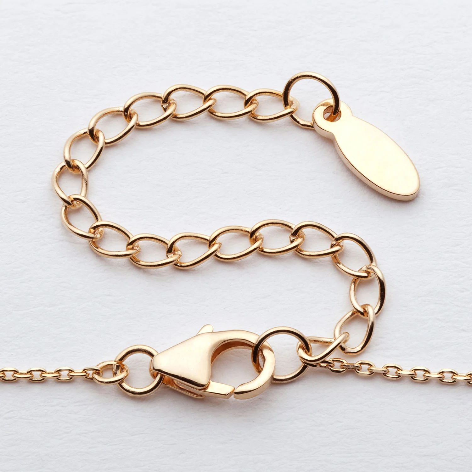 14K Gold over Sterling  Name Necklace with Black  Enamel - Image 3
