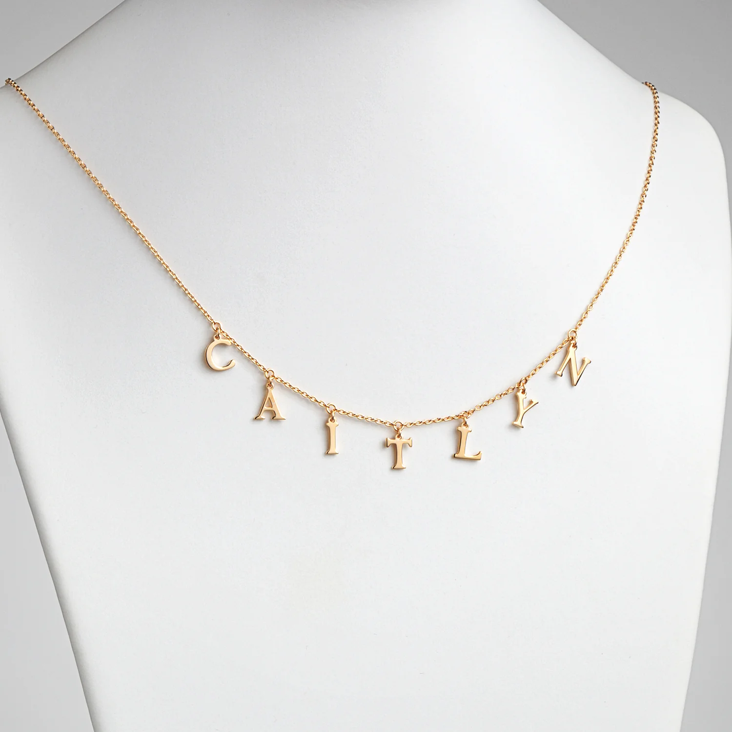 14K Gold over Sterling Station Name Necklace - Image 2
