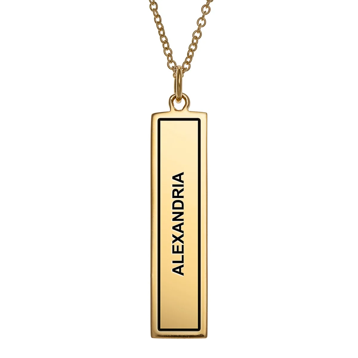 14K Gold Plated 3 Zodiac Sign Bar Pendant - Image 2