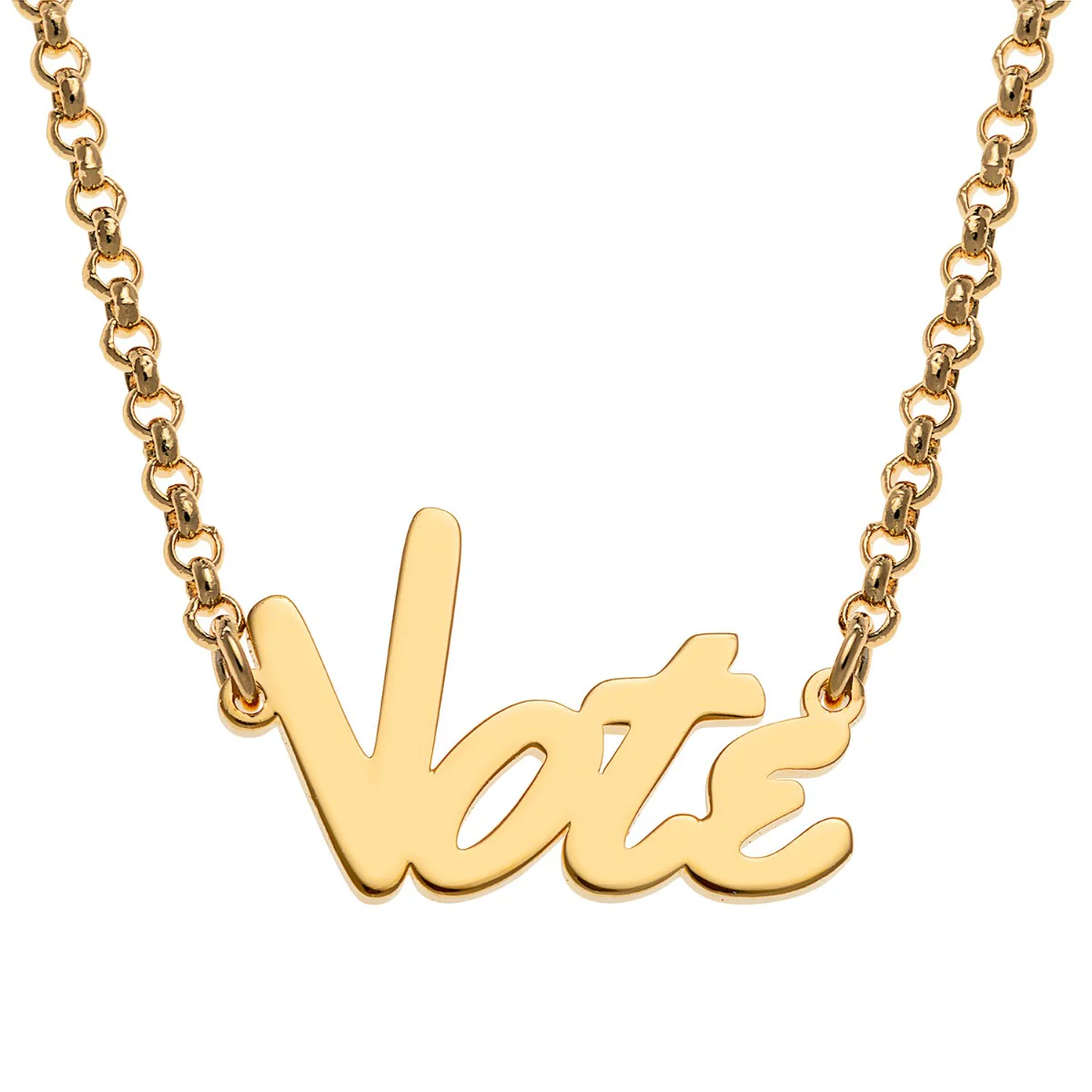 14K Gold Plated Bold Name Necklace - Image 3