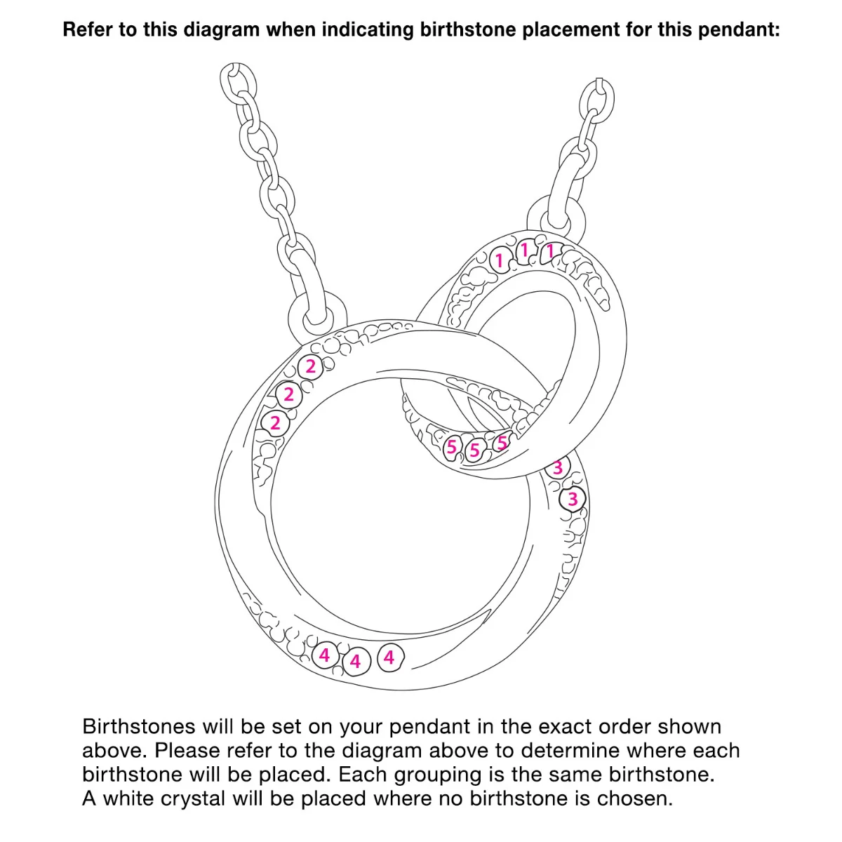 14K Gold Plated Family Birthstone Interlocking Circles Necklace - Image 4