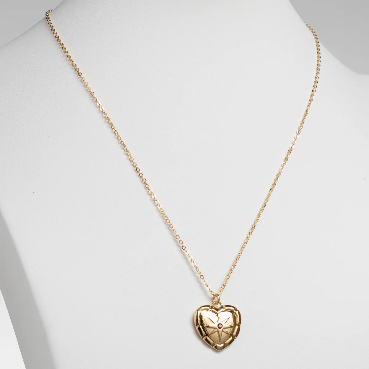 14K Gold Plated Guiding Compass Birthstone Pendant - Image 3