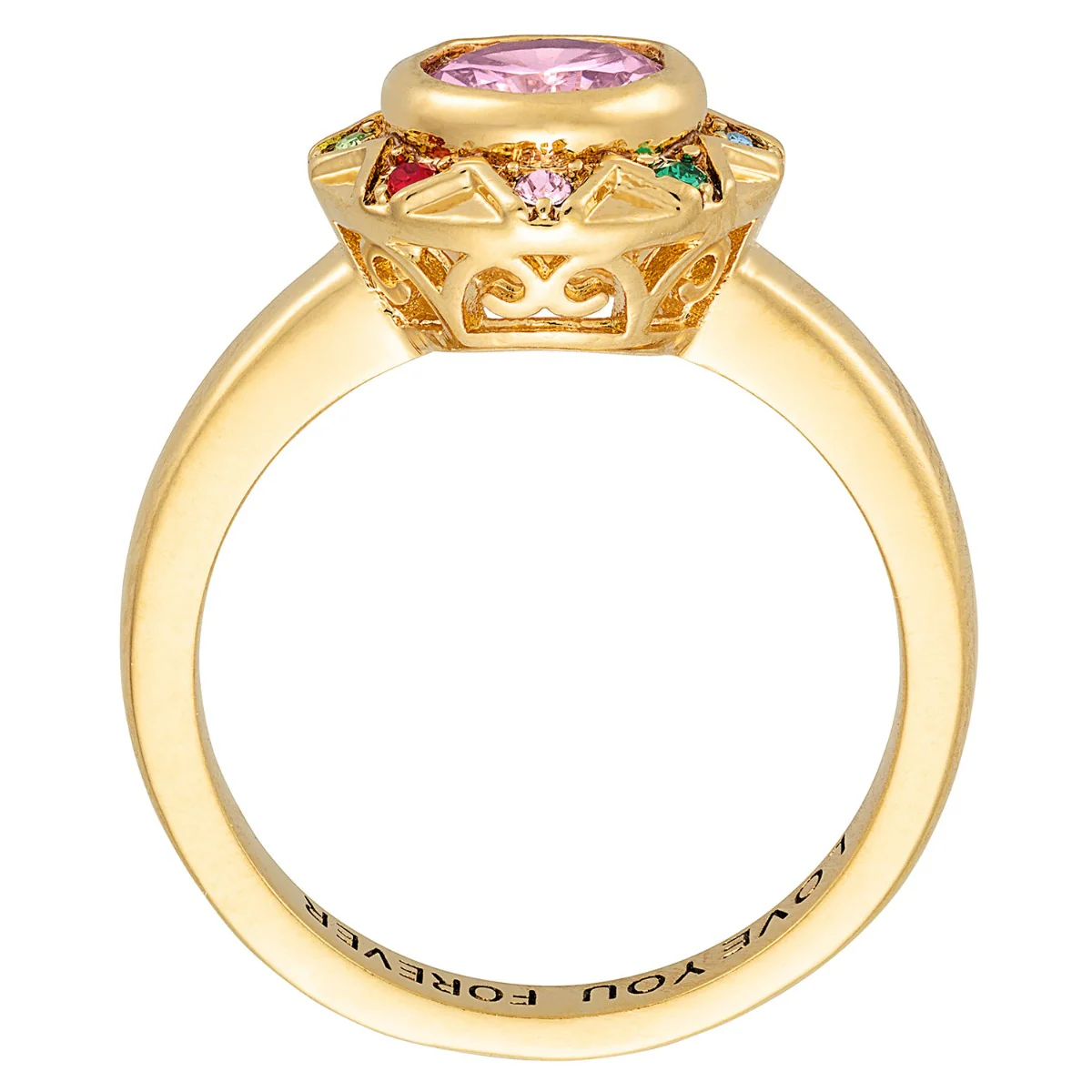 14K Gold Plated Birthstone Starburst Ring - Image 4