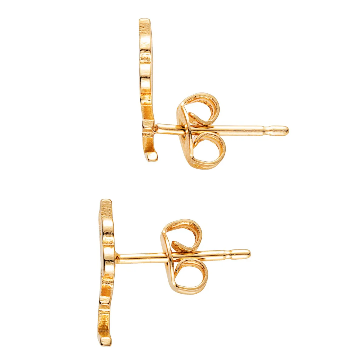 14K Gold Plated Name with Heart Crawler Earrings - Image 3