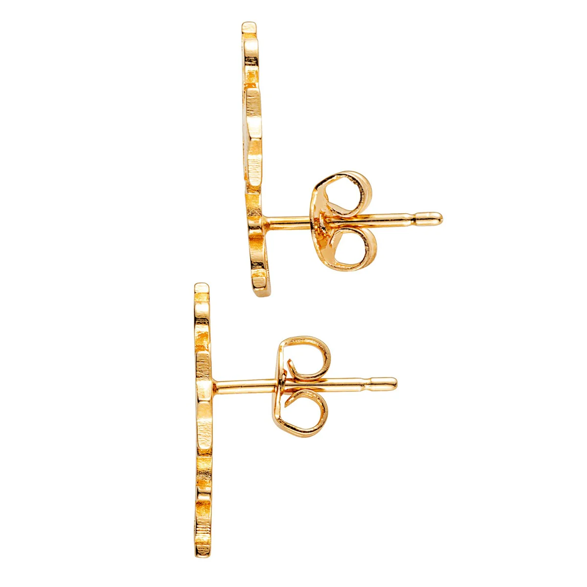 14K Gold Plated Name with Star Crawler Earrings - Image 2
