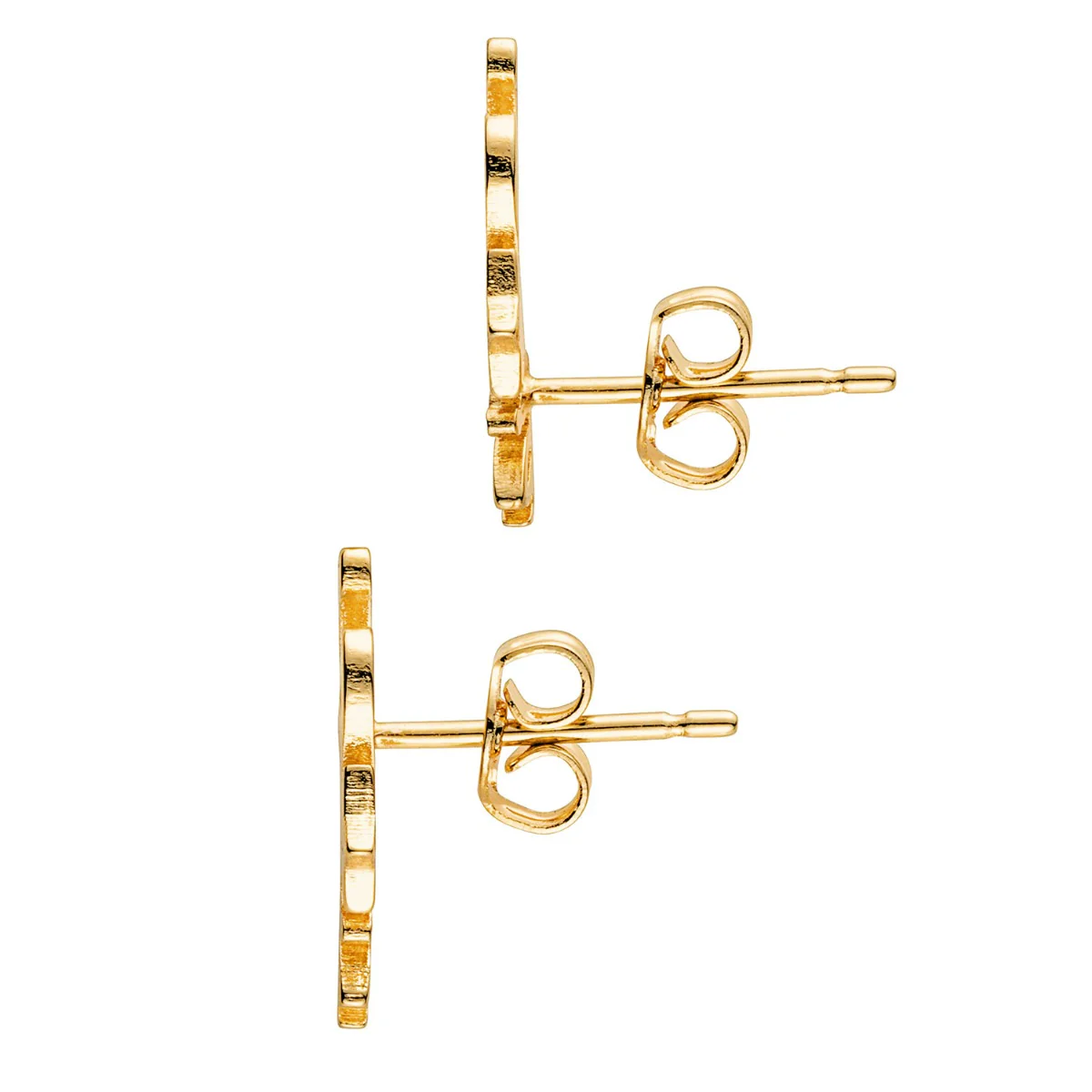 14K Gold Plated Script Name with Star Crawler Earrings - Image 3