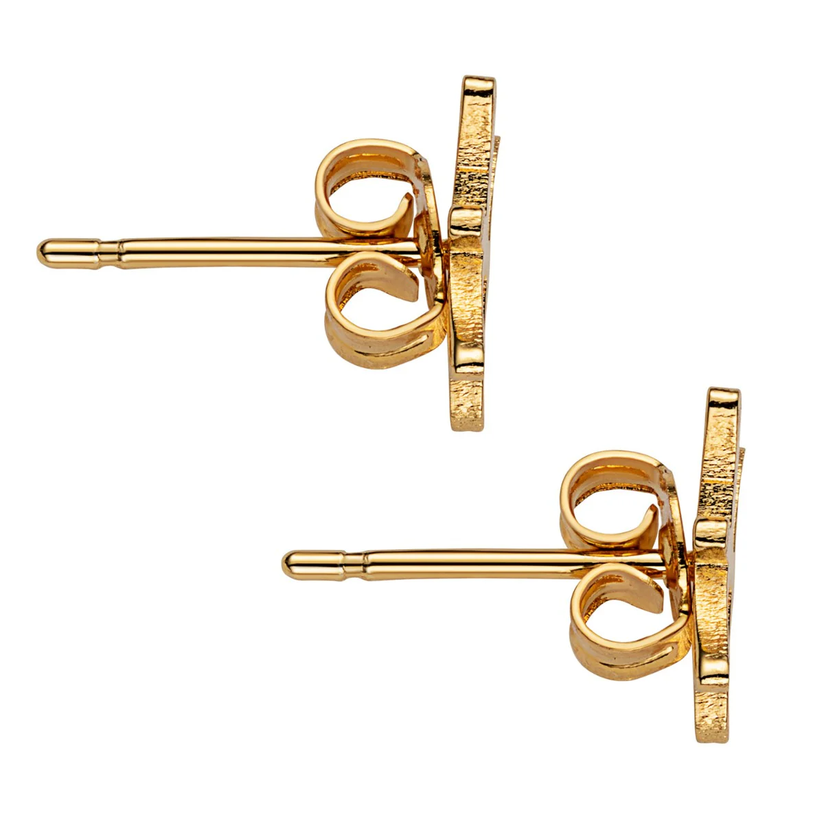 14K Gold Plated Zodiac Sign Cutout Stud Earring Set of 2 - Image 3