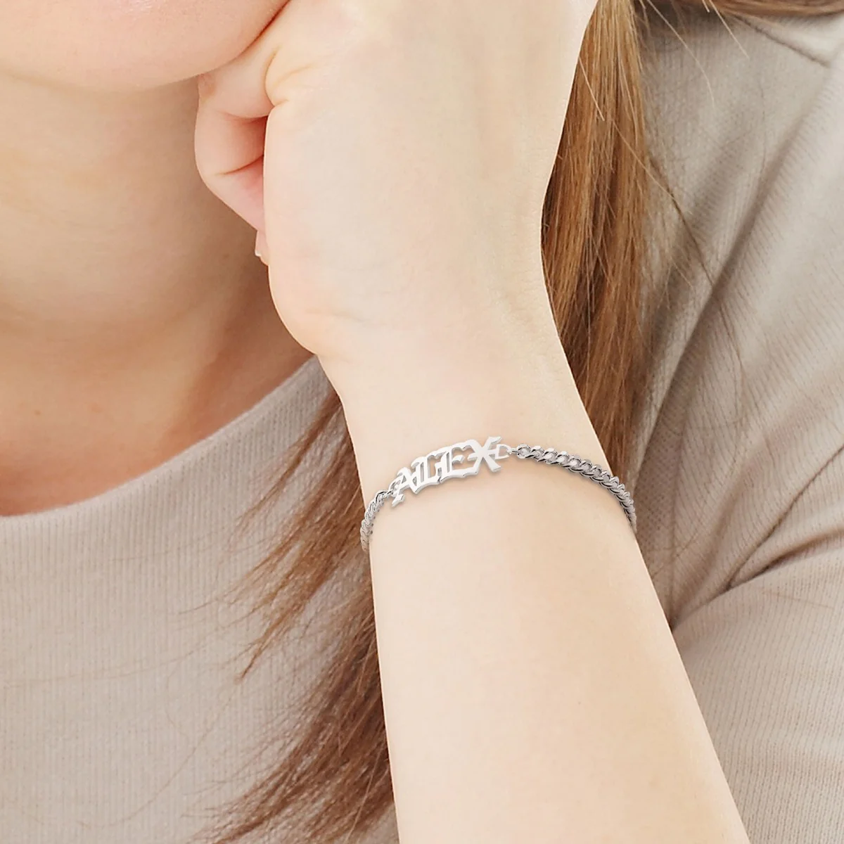 Gothic Look Name Bracelet - Image 3