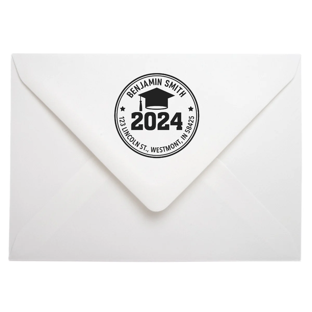 Graduate Personalized Return Address Rubber Stamp - Image 3