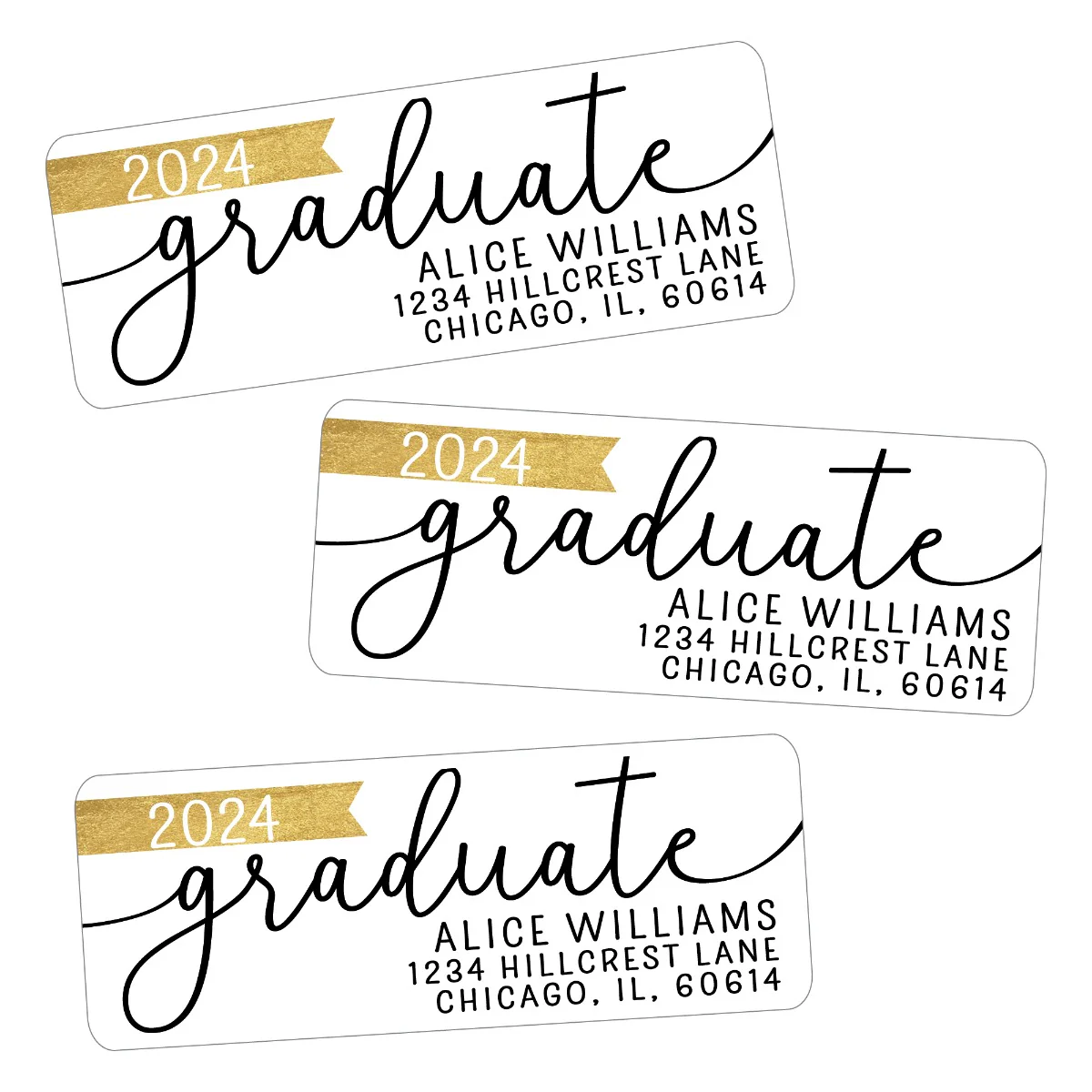 Graduate Personalized Weather Resistant Address Label - 60 count - Image 3