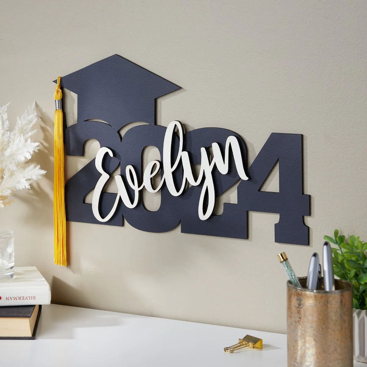 Graduation Layered Name Personalized Wood Plaque - Image 3