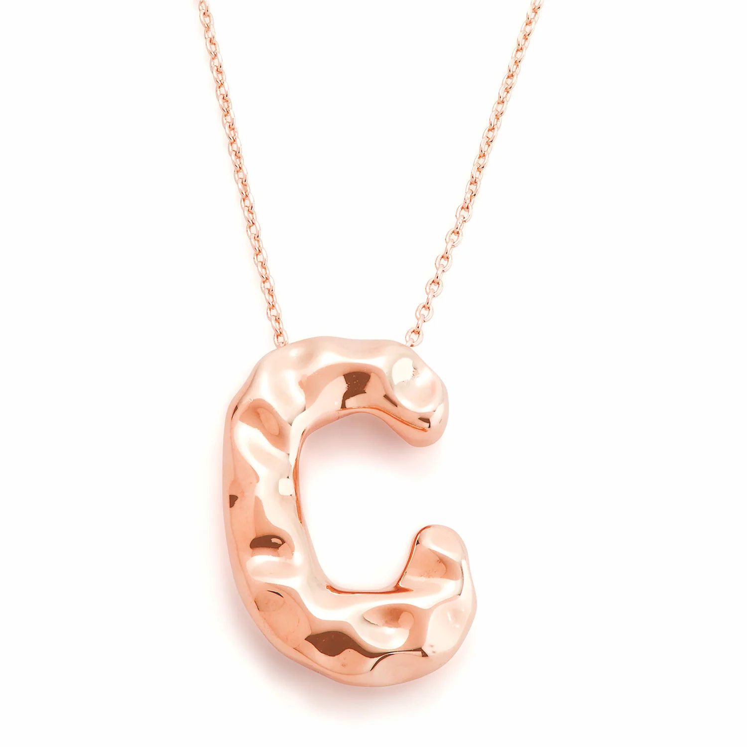 Hammered Balloon Initial Necklace - Image 5