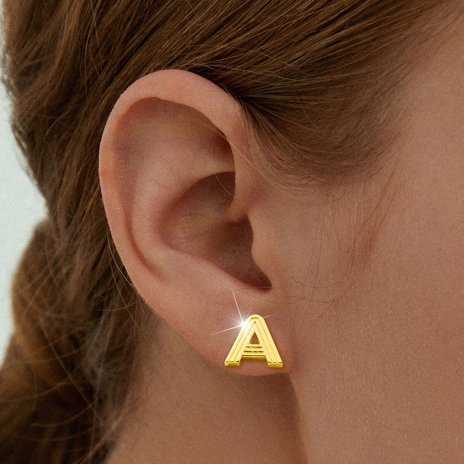 Hollywood Marquee Initial Earrings - Image 3