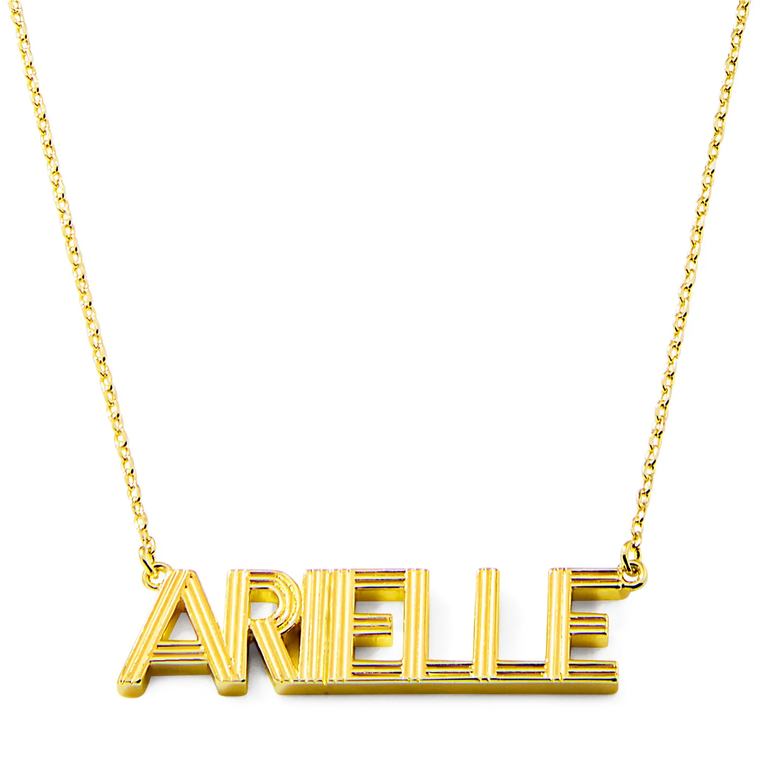 Hollywood Marquee Name Plaque Necklace - Image 4