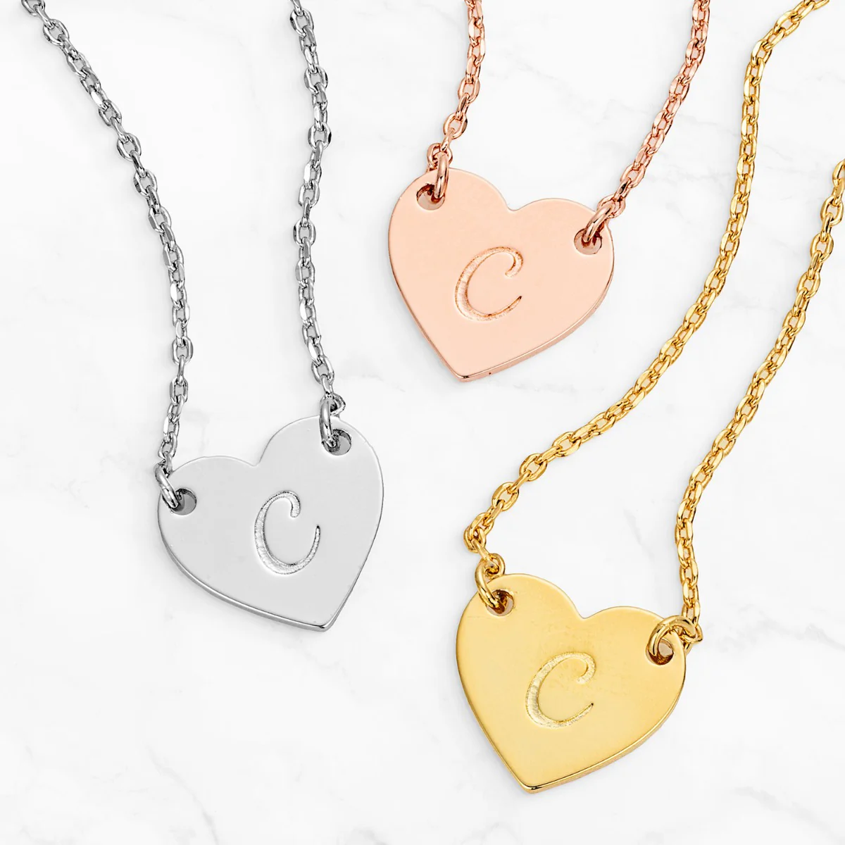 Initial Mini Heart Necklace
