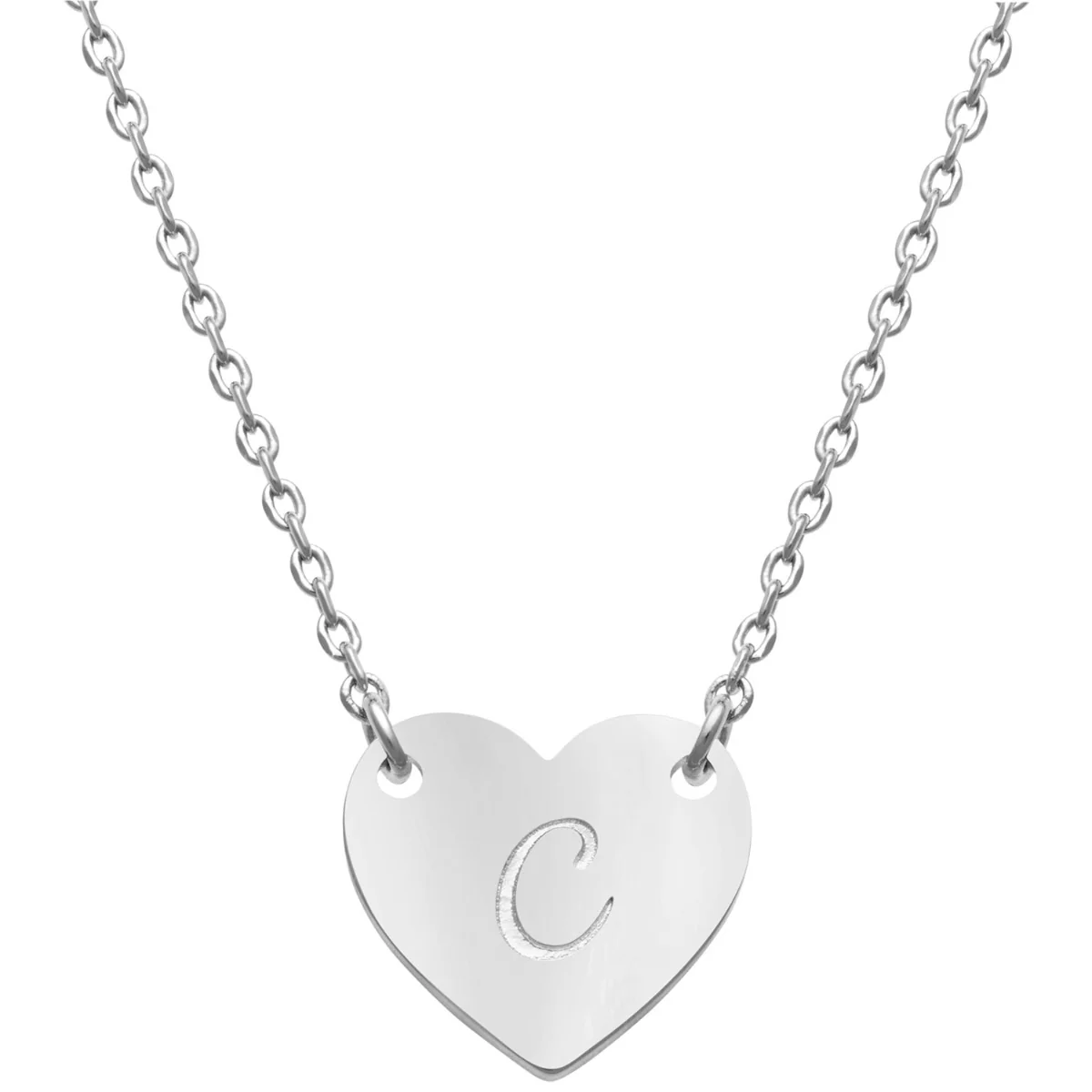 Initial Mini Heart Necklace - Image 2