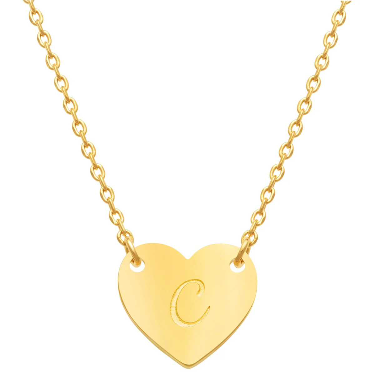 Initial Mini Heart Necklace - Image 3